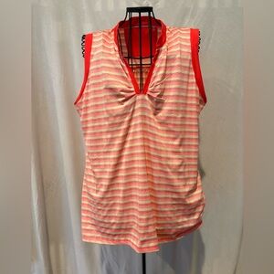 Nancy Lopez Vibrant Striped Sleeveless Women's Top 2X